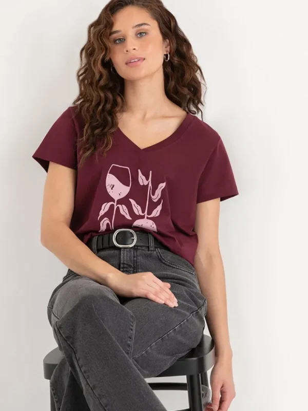 Ricki's Tees & Tanks*Relaxed V-Neck Tee