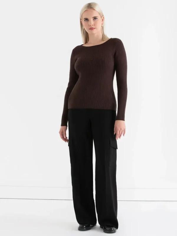 Ricki's Sweaters & Cardigans*Ribbed Boat Neck Sweater