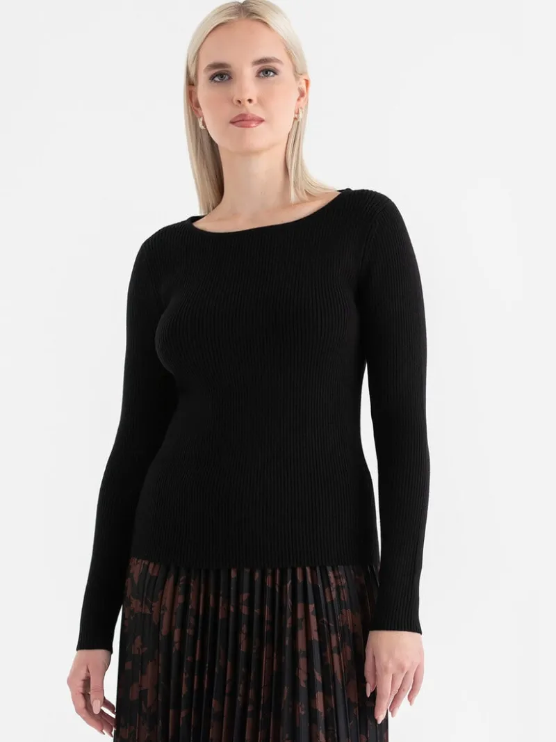 ribbed_boat_neck_sweater_5-1.webp Ricki's Sweaters & Cardigans*Ribbed Boat Neck Sweater