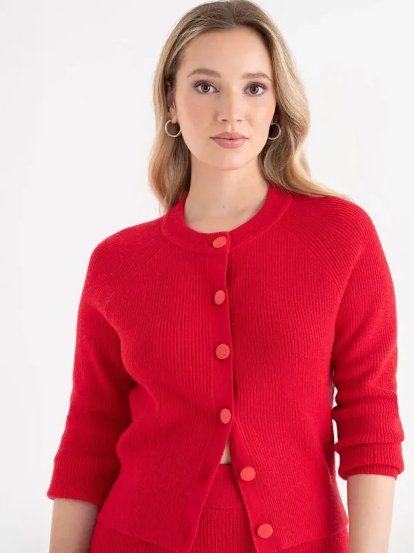 Ricki's Sweaters & Cardigans*Ribbed Button Front Cardigan