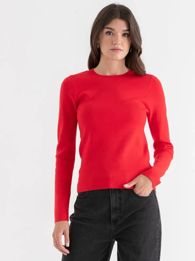 ribbed_crew_neck_pullover_0-4.webp Ricki's Sweaters & Cardigans*Ribbed Crew Neck Pullover