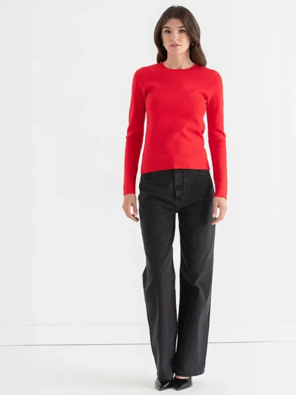 Ricki's Sweaters & Cardigans*Ribbed Crew Neck Pullover