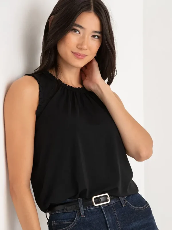 Ricki's Shirts & Blouses*Rory Sleeveless Ruffle Trim Top