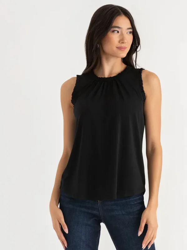 Ricki's Shirts & Blouses*Rory Sleeveless Ruffle Trim Top