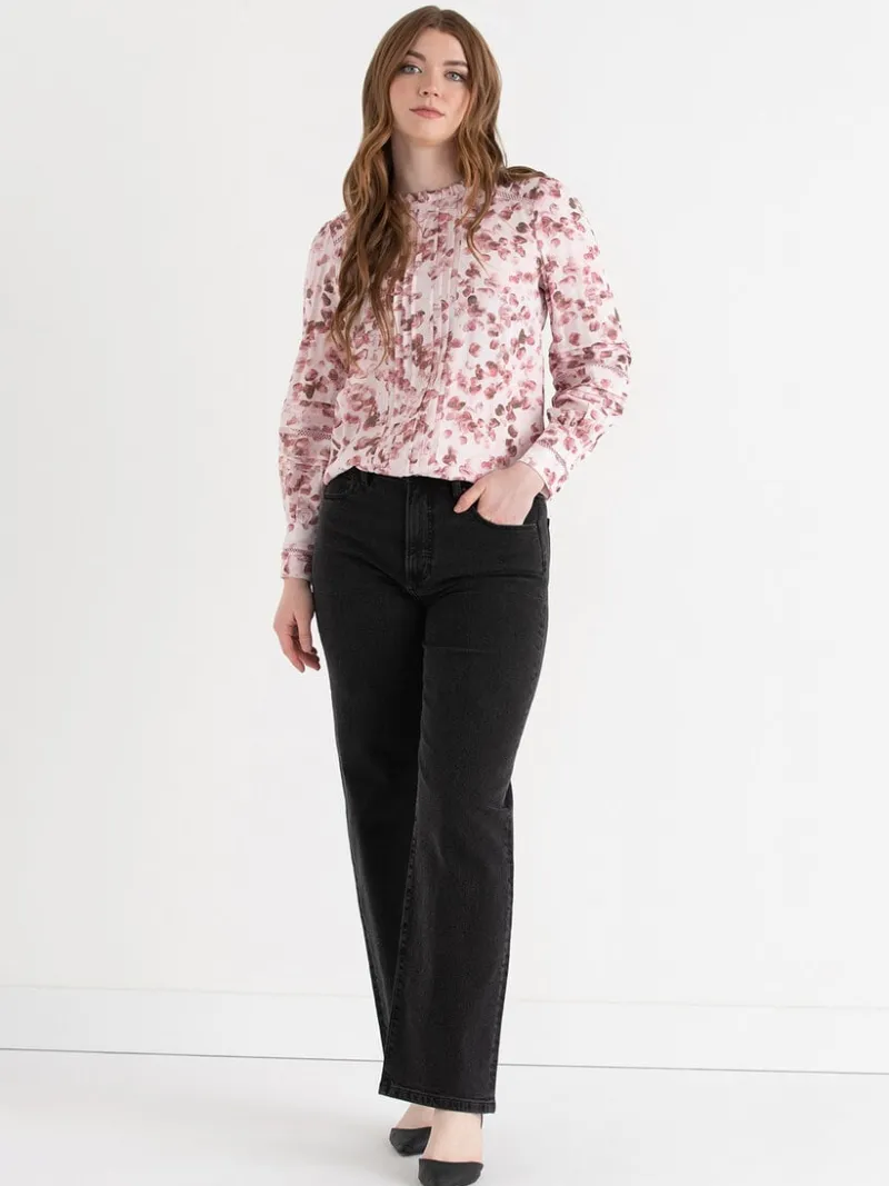 ruffle_neck_pinktuck_blou_0-1.webp Ricki's Shirts & Blouses*Ruffle Neck Pinktuck Blouse