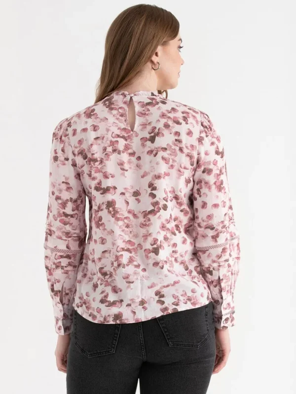 Ricki's Shirts & Blouses*Ruffle Neck Pinktuck Blouse