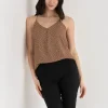Ricki's Tees & Tanks*Sadie Strappy V-Neck Tank with Button