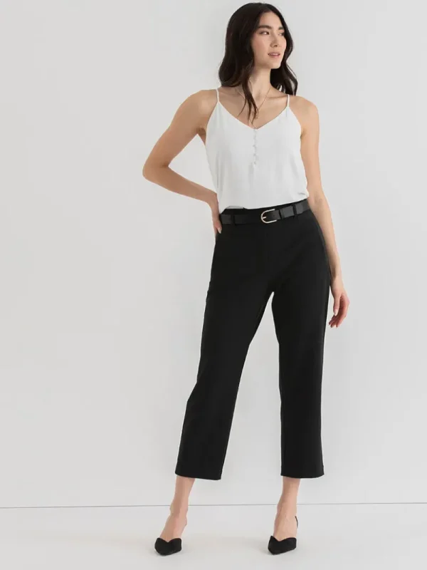 Ricki's Tees & Tanks*Sadie Strappy V-Neck Tank with Button