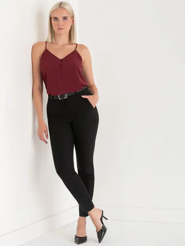 Ricki's Tees & Tanks*Sadie Strappy V-Neck Tank with Button