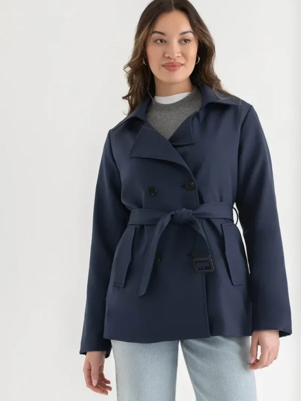Ricki's Coats & Jackets*Short Double Breasted Trench Coat | Point Zero