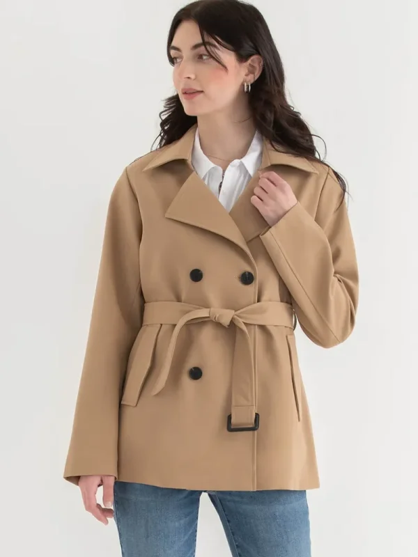 Ricki's Coats & Jackets*Short Double Breasted Trench Coat | Point Zero