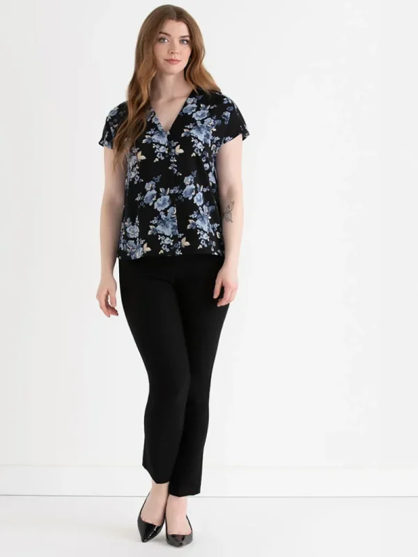 Ricki's Tees & Tanks*Short Sleeve Blouse with Center Pleat