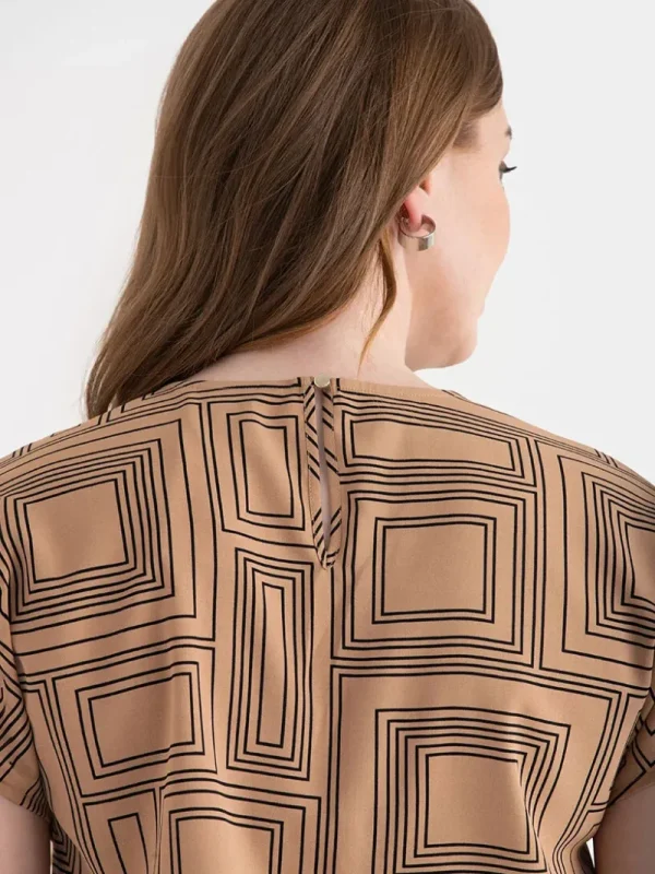 Ricki's Tees & Tanks*Short Sleeve Blouse with Center Pleat