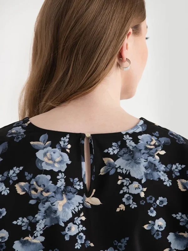 Ricki's Tees & Tanks*Short Sleeve Blouse with Center Pleat