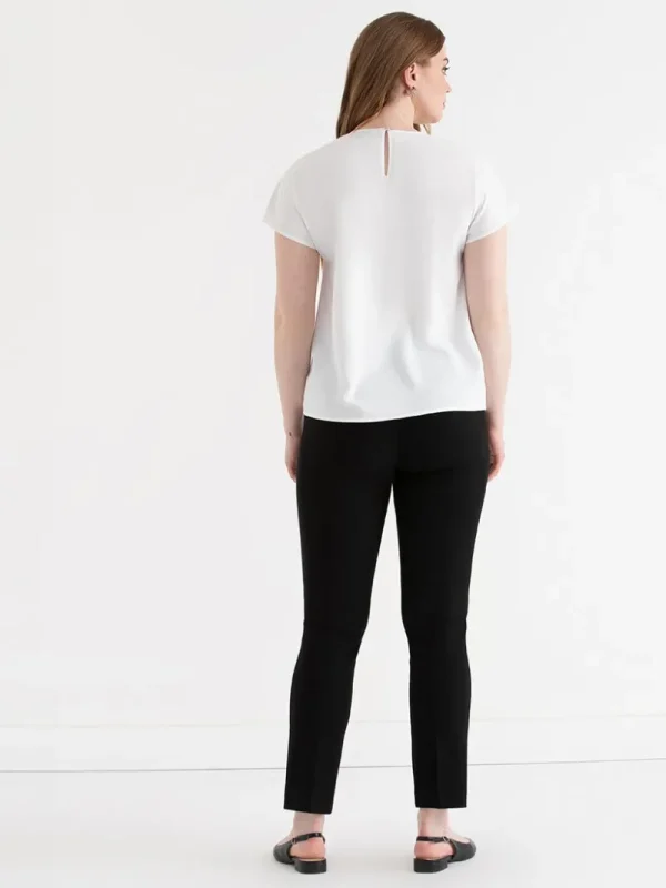 Ricki's Tees & Tanks*Short Sleeve Blouse with Center Pleat