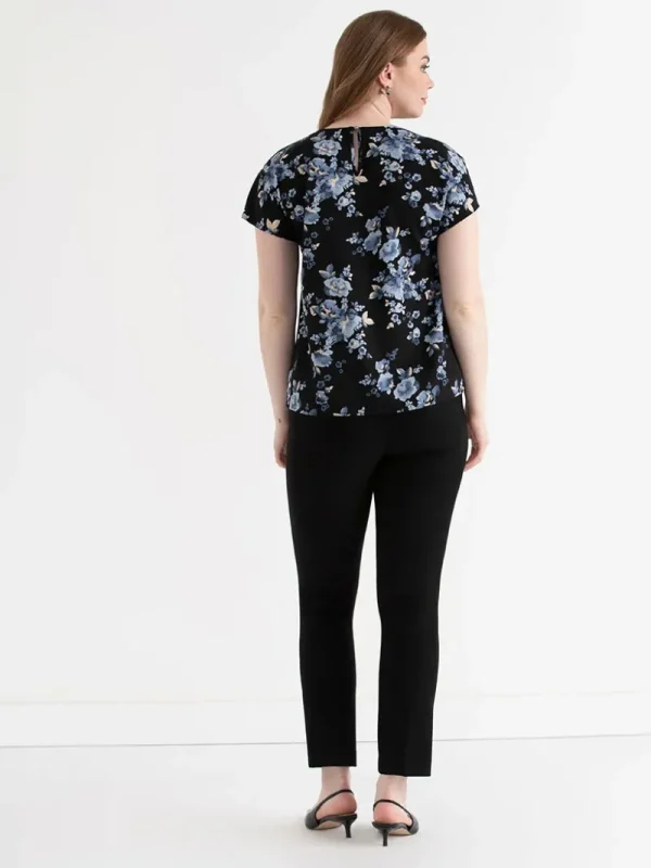 Ricki's Tees & Tanks*Short Sleeve Blouse with Center Pleat