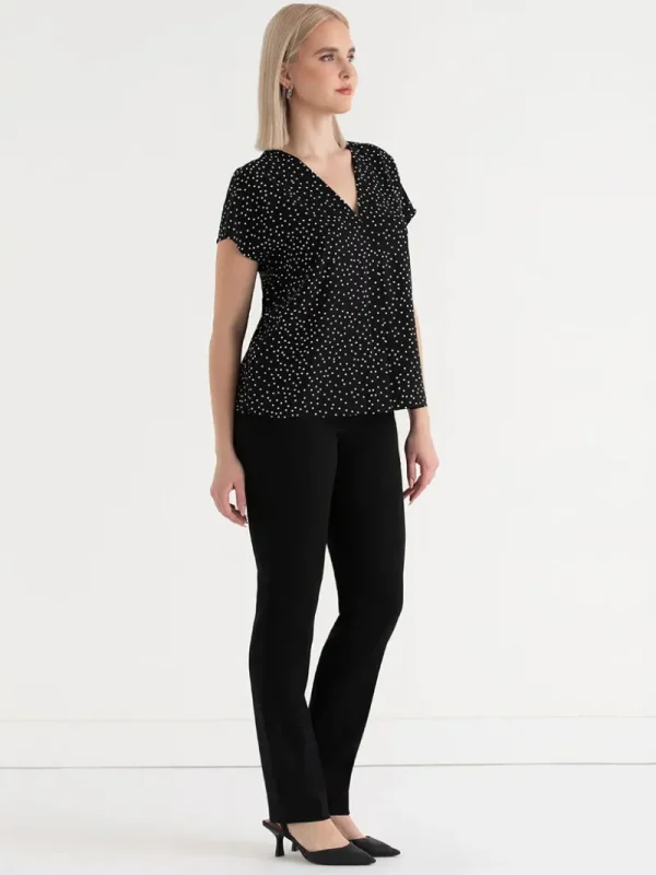 Ricki's Tees & Tanks*Short Sleeve Blouse with Center Pleat