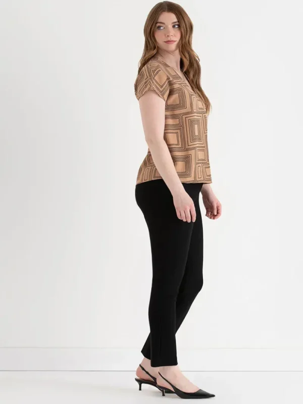 Ricki's Tees & Tanks*Short Sleeve Blouse with Center Pleat