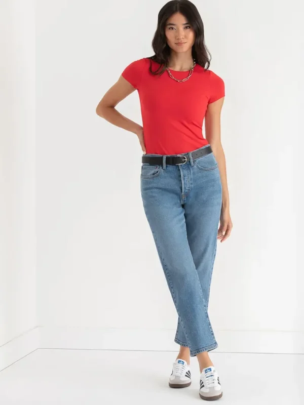 Ricki's Tees & Tanks*Short Sleeve Crewneck Bodysuit