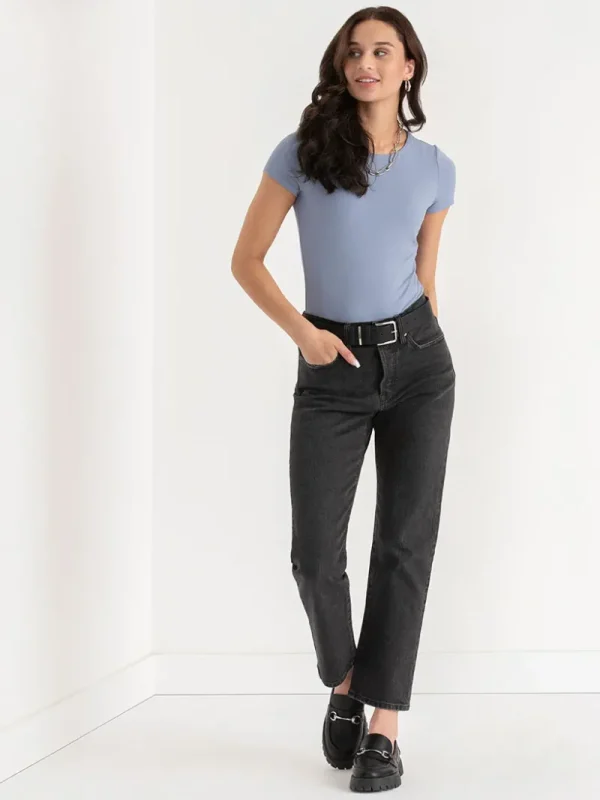 Ricki's Tees & Tanks*Short Sleeve Crewneck Bodysuit