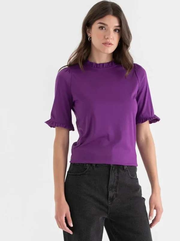 Ricki's Shirts & Blouses*Short Sleeve Frill Top