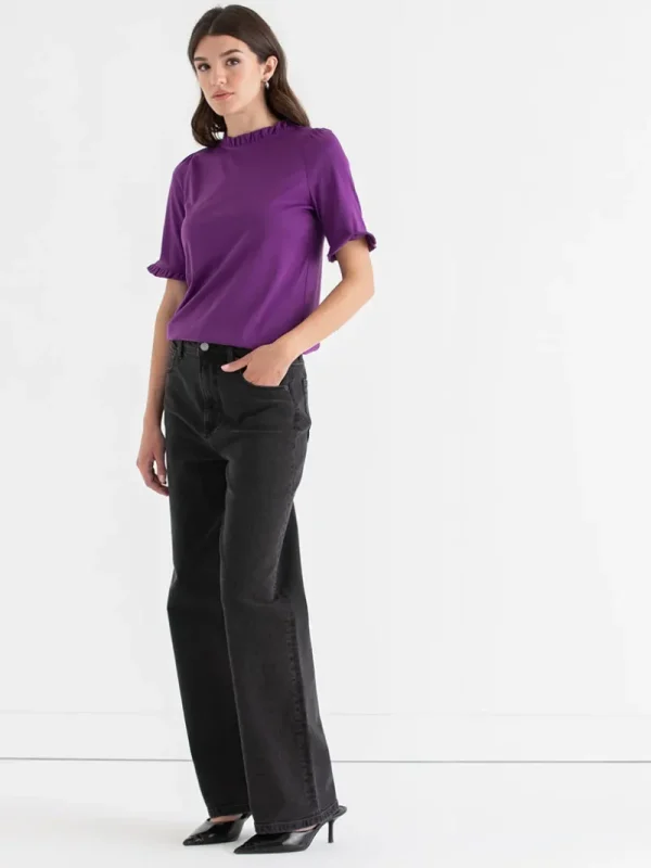 Ricki's Shirts & Blouses*Short Sleeve Frill Top