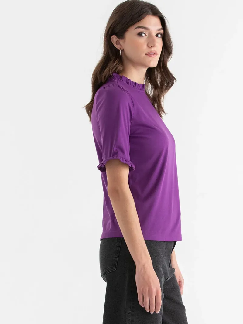 short_sleeve_frill_top_5.webp Ricki's Shirts & Blouses*Short Sleeve Frill Top