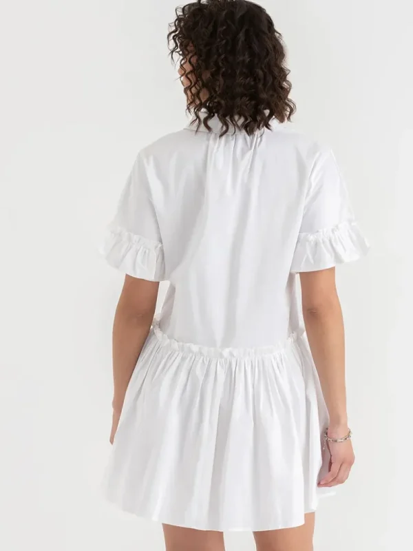 Ricki's Short & Mini Dresses*Short Sleeve Luxe Poplin Dress with Ruffles