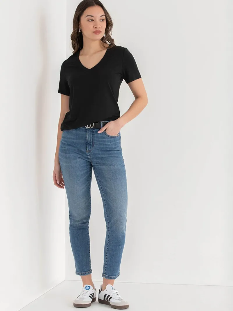 short_sleeve_modal_vneck__1-2.webp Ricki's Tees & Tanks | Shirts & Blouses*Short Sleeve Modal V-neck Shirt