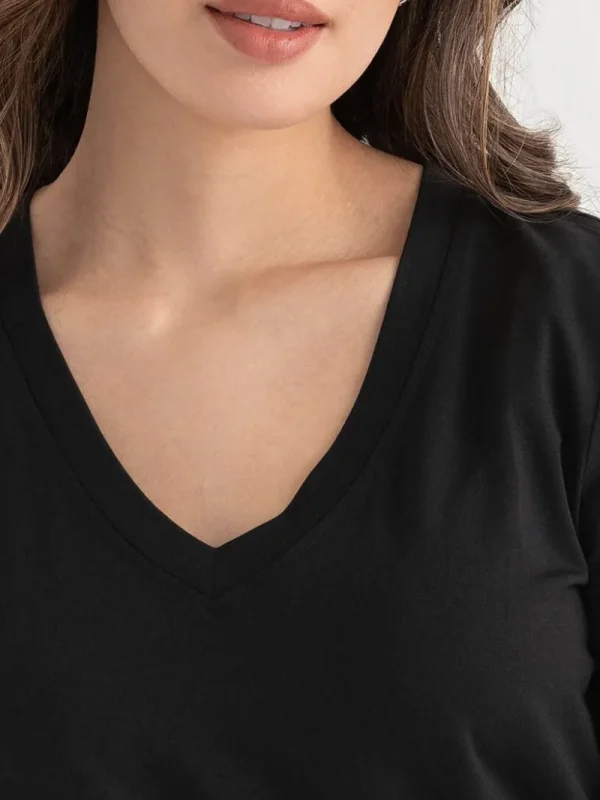 Ricki's Tees & Tanks | Shirts & Blouses*Short Sleeve Modal V-neck Shirt