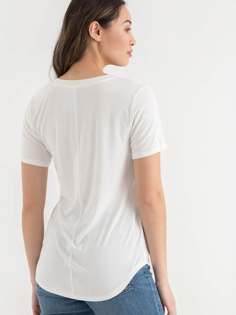 short_sleeve_modal_vneck__5-3.webp Ricki's Tees & Tanks | Shirts & Blouses*Short Sleeve Modal V-neck Shirt