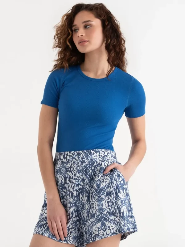 Ricki's Shirts & Blouses*Short Sleeve Ribbed Crew Neck Top