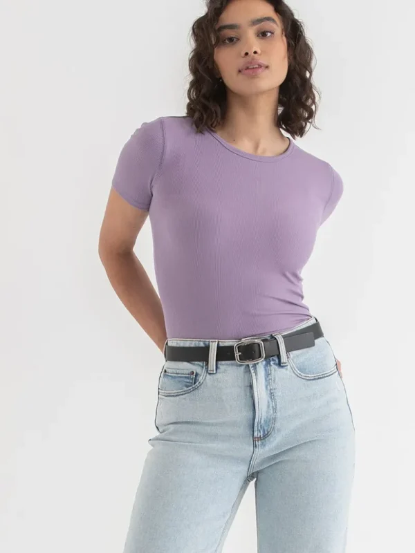 Ricki's Shirts & Blouses*Short Sleeve Ribbed Crew Neck Top