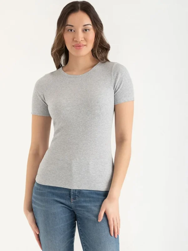 Ricki's Shirts & Blouses*Short Sleeve Ribbed Crew Neck Top