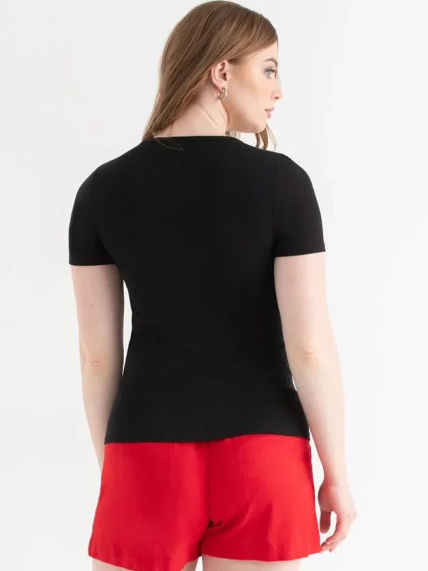 Ricki's Shirts & Blouses*Short Sleeve Ribbed Crew Neck Top