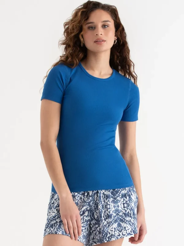 Ricki's Shirts & Blouses*Short Sleeve Ribbed Crew Neck Top