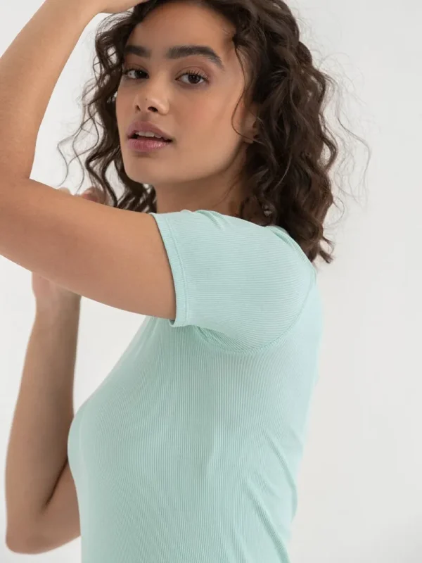 Ricki's Shirts & Blouses*Short Sleeve Ribbed Crew Neck Top