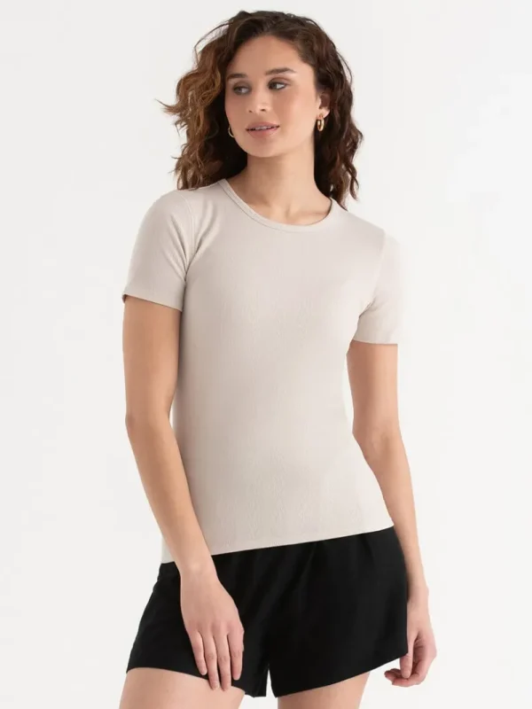Ricki's Shirts & Blouses*Short Sleeve Ribbed Crew Neck Top