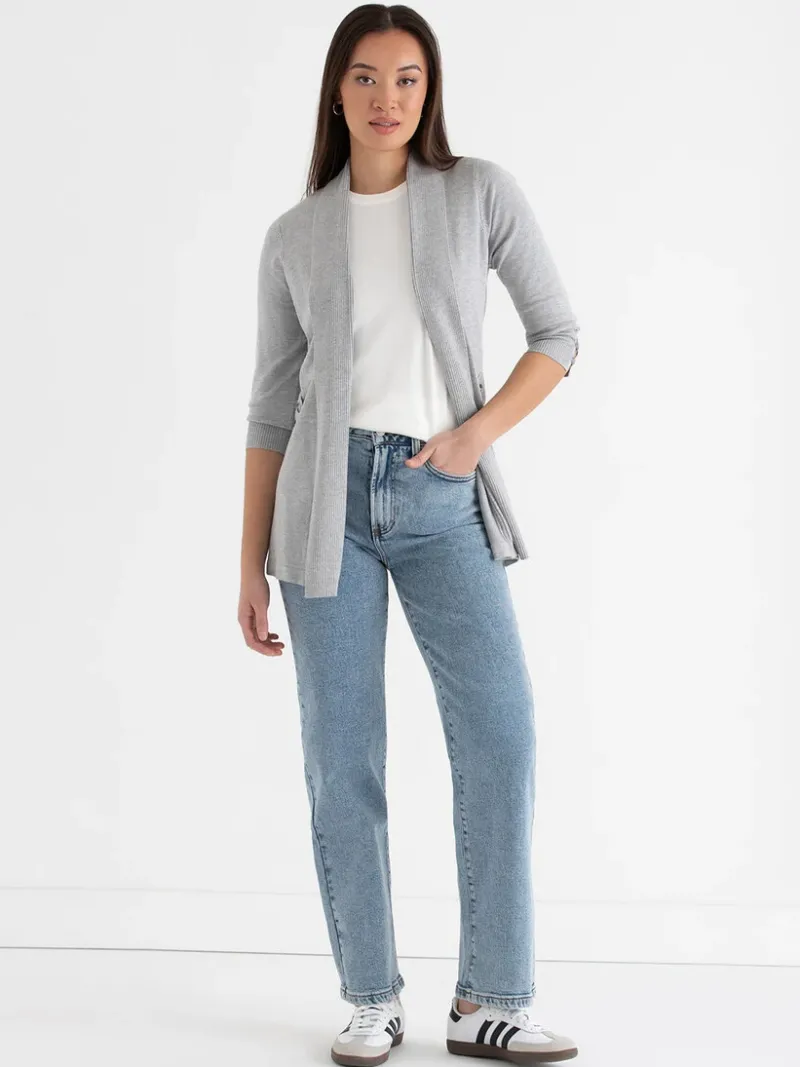 side_tab_button_cardigan_3-4.webp Ricki's Sweaters & Cardigans*Side Tab Button Cardigan