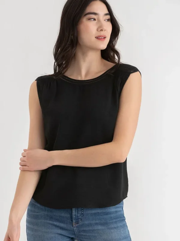 Ricki's Shirts & Blouses*Sleeveless Blouse with Shoulder Trim