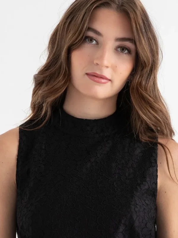 Ricki's Shirts & Blouses*Sleeveless Mock Neck Lace Blouse