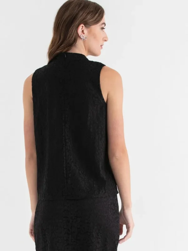 Ricki's Shirts & Blouses*Sleeveless Mock Neck Lace Blouse