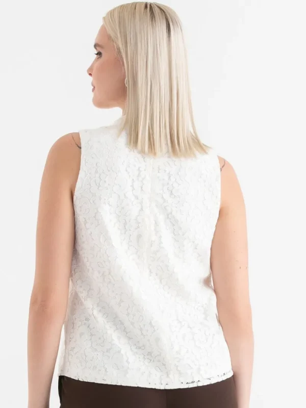 Ricki's Shirts & Blouses*Sleeveless Mock Neck Lace Blouse