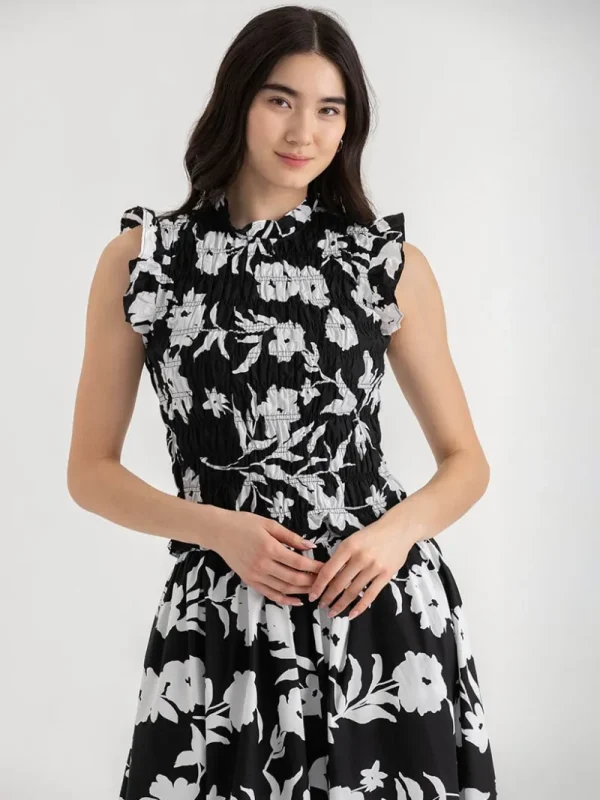 Ricki's Shirts & Blouses*Sleeveless Poplin Smocked Top