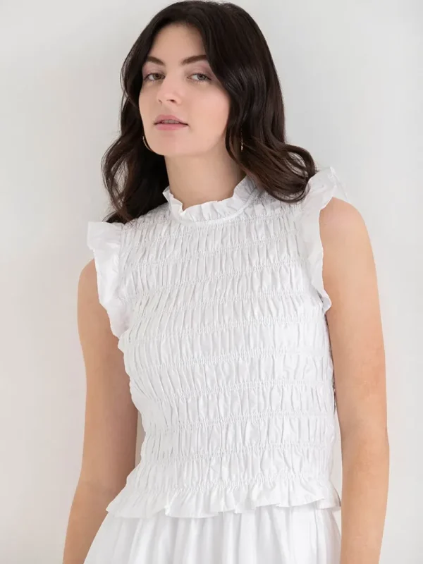 Ricki's Shirts & Blouses*Sleeveless Poplin Smocked Top