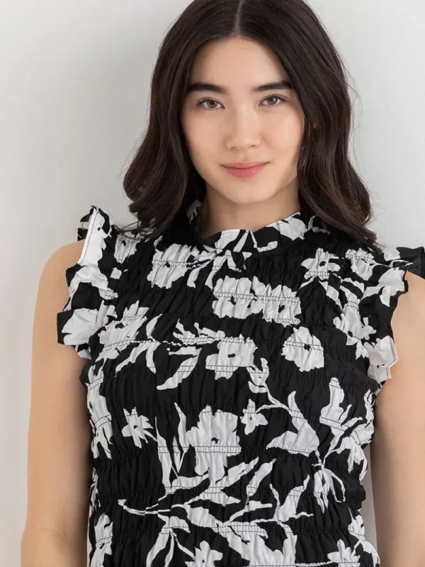 Ricki's Shirts & Blouses*Sleeveless Poplin Smocked Top