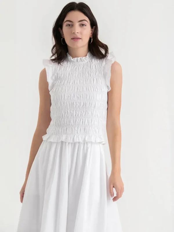 Ricki's Shirts & Blouses*Sleeveless Poplin Smocked Top