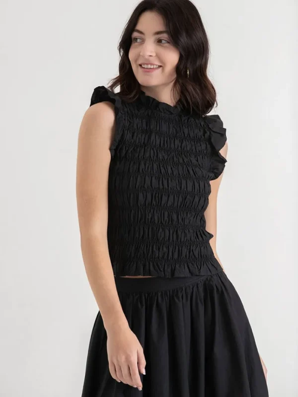 Ricki's Shirts & Blouses*Sleeveless Poplin Smocked Top