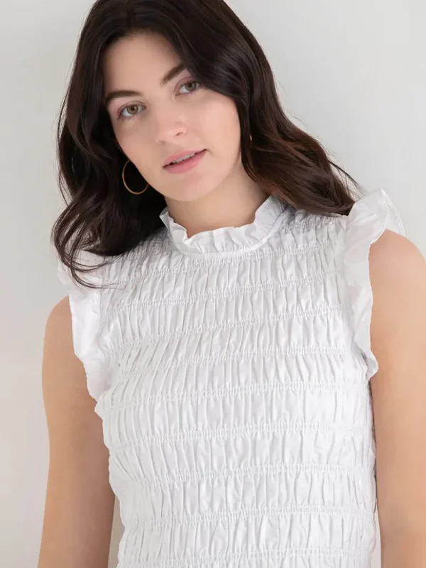 Ricki's Shirts & Blouses*Sleeveless Poplin Smocked Top