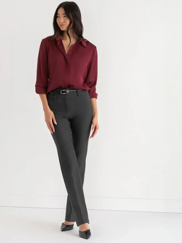 Ricki's Shirts & Blouses*Striped Waist Tie Collared Blouse